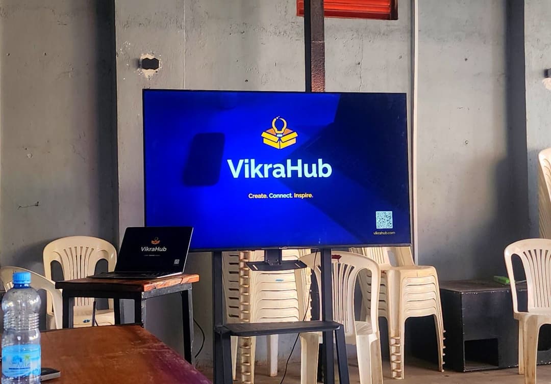 VikraHub presentation screen.